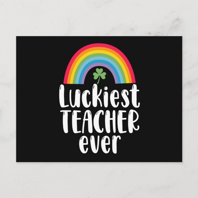 Carte Postale Cadeau d'école pour enseignant le plus chanceux St (Devant)