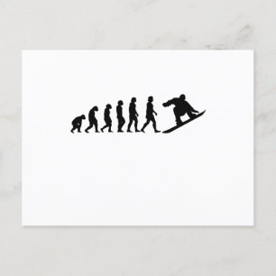 Carte Postale Cadeau d'évolution de snowboard