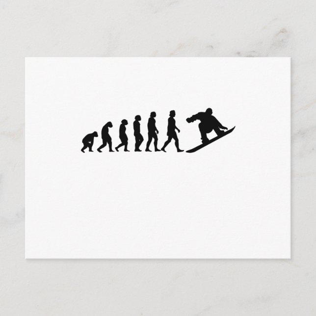 Carte Postale Cadeau d'évolution de snowboard (Devant)