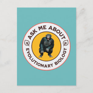 Carte Postale Cadeau d'humour de nerd sur l'évolution drôle de b