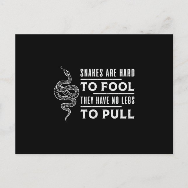 Carte Postale Cadeau drôle d'animal de compagnie de serpent de c (Devant)
