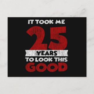Carte Postale Cadeau drôle d'anniversaire 25 ans vieux de 25 ans