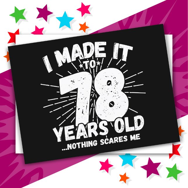 Carte Postale Cadeau drôle d'anniversaire 78 ans Memes Sarcasiqu (Créateur téléchargé)