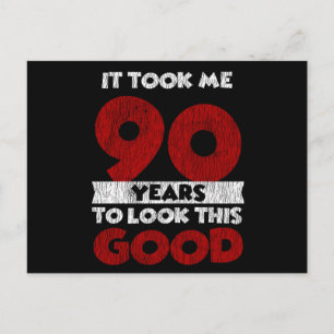 Carte Postale Cadeau drôle d'anniversaire 90 ans vintage