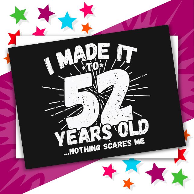 Carte Postale Cadeau drôle de 52 ans d'anniversaire mémorable dr (Créateur téléchargé)