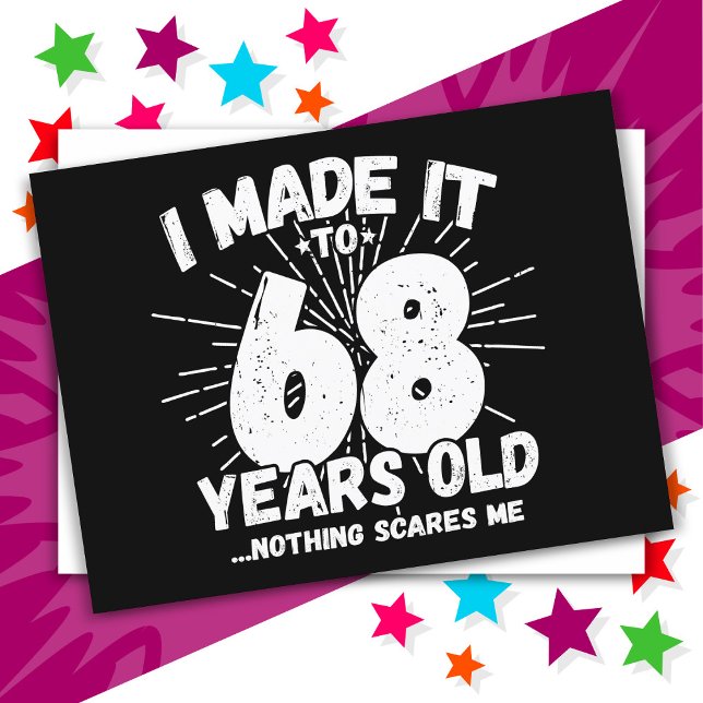 Carte Postale Cadeau drôle de 68 ans sarcastique mème anniversai (Créateur téléchargé)