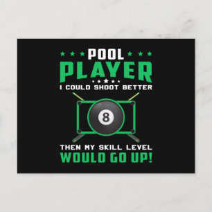Carte Postale Cadeau drôle de billard Pool Snooker 8 Ball Billia