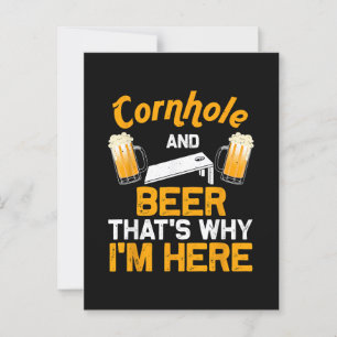 Carte Postale Cadeau drôle de Cornhole pour hommes Joueur de Cor