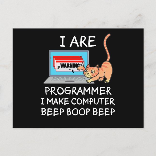 Carte Postale Cadeau drôle de dicton pour l'informatique (Devant)