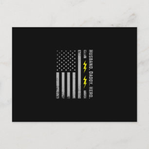 Carte Postale Cadeau drôle d'électricien patriotique américain p