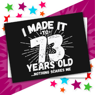 Carte Postale Cadeau drôle et sarcastique pour 73 ans Anniversai