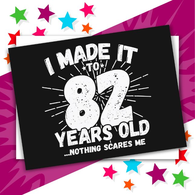 Carte Postale Cadeau drôle et sarcastique pour 82 ans (Créateur téléchargé)