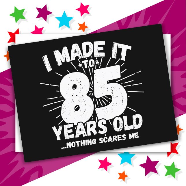Carte Postale Cadeau drôle et sarcastique pour 85 ans (Créateur téléchargé)