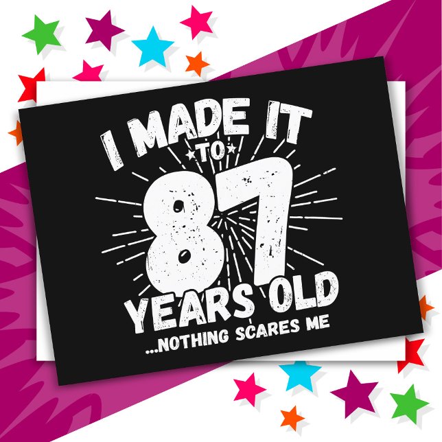 Carte Postale Cadeau drôle et sarcastique pour 87 ans Cadeau drô (Créateur téléchargé)