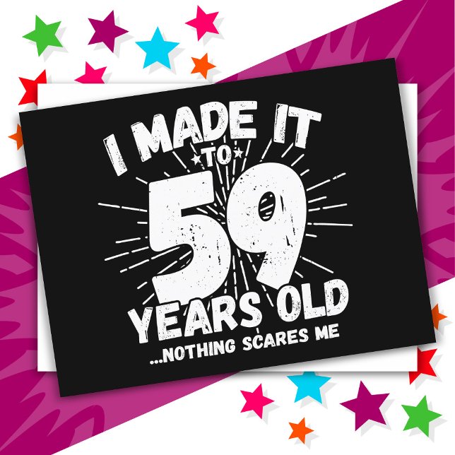 Carte Postale Cadeau drôle pour 59 ans - Anniversaire 59 ans (Créateur téléchargé)
