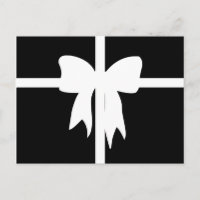 Cadeau emballé noir et blanc