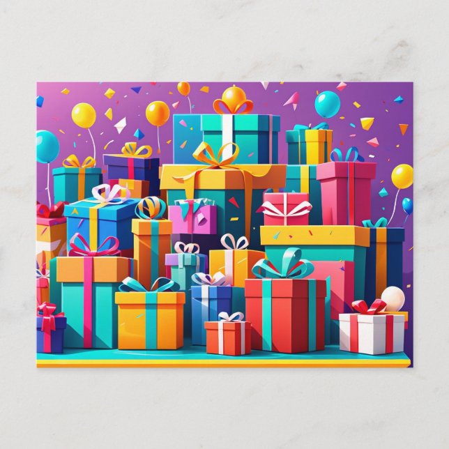 Carte Postale Cadeau Enveloppé délice (Devant)