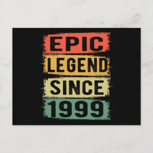 Carte Postale Cadeau épique d'anniversaire 26 ans Légendaire Cad