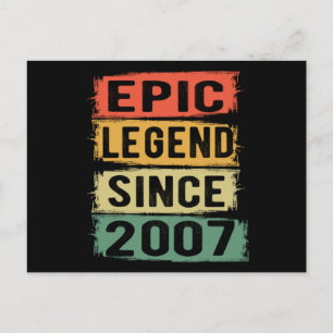 Carte Postale Cadeau épique d'anniversaire légendaire 18 ans 18è