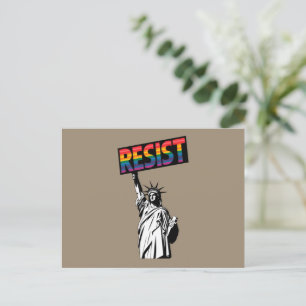 Carte Postale Cadeau féministe Résister Statue de la Liberté