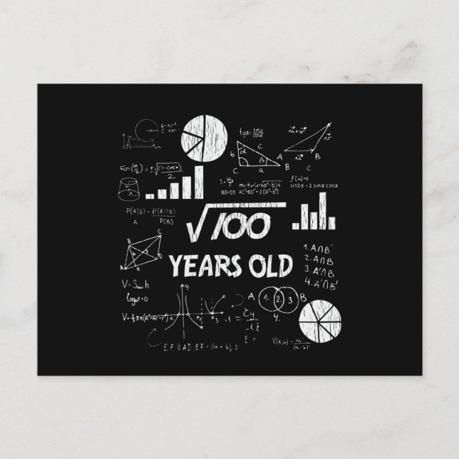 Carte Postale Cadeau geek de math pour 10 ans Anniversaire geek  (Devant)