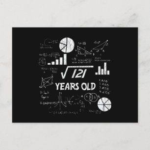 Carte Postale Cadeau geek de math pour 11 ans Anniversaire geeky