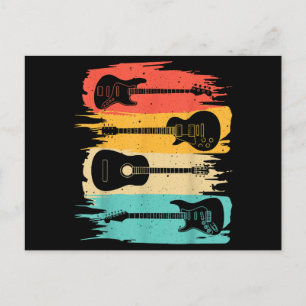 Carte Postale Cadeau Guitare vintage Pour Hommes Musique Musique