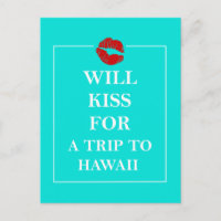 Cadeau Hawaï Embrasse pour un Voyage à Hawaï