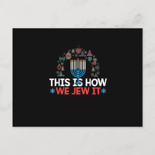 Carte Postale Cadeau juif Hanoukka Menorah Voici comment nous le