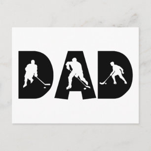 Carte Postale Cadeau papa de hockey