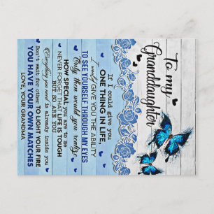 Carte Postale Cadeau papillon pour ma fille, anniversaire de fil