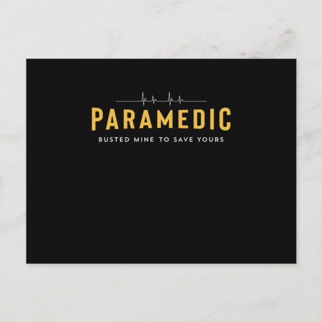 Carte Postale Cadeau Paramedic School Graduation Pour Paramedic  (Devant)