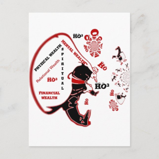 Carte Postale Cadeau Père Noël Secret - Prospérité et Richesse (Devant)