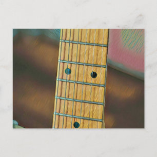 Carte Postale cadeau pour amateur de guitare rétro