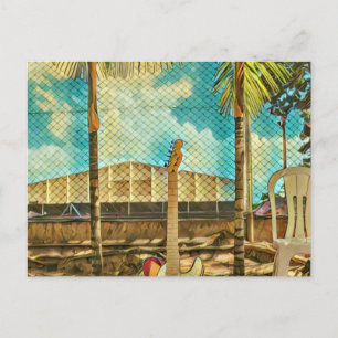 Carte Postale cadeau pour amateur de guitare rétro