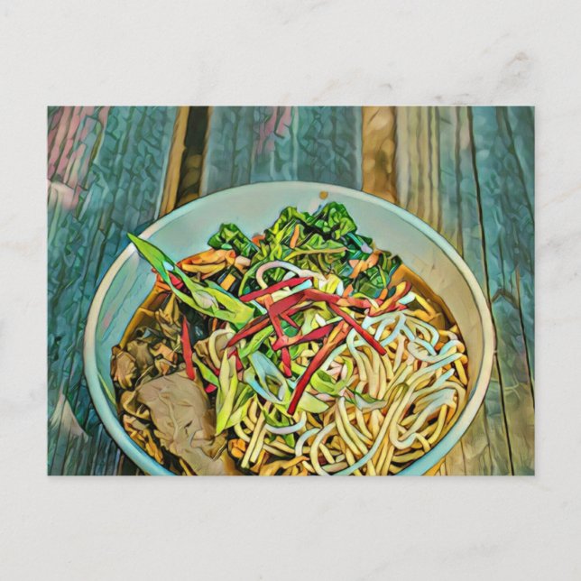 Carte Postale Cadeau pour amateur de Ramen (Devant)