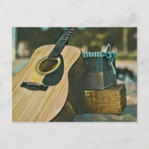 Carte Postale cadeau pour amateurs de guitare musicien