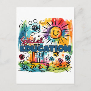 Carte Postale Cadeau pour Enseignant Éducation Spéciale