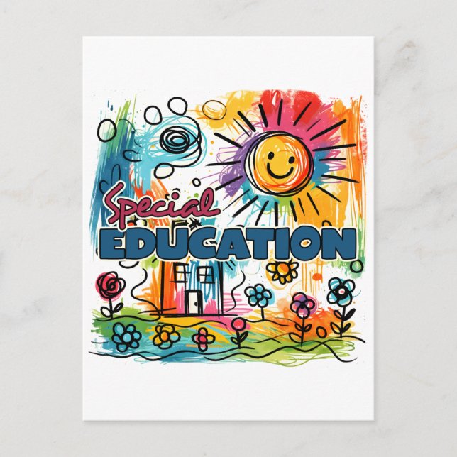 Carte Postale Cadeau pour Enseignant | Éducation Spéciale (Devant)