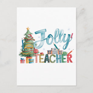 Carte Postale Cadeau pour Enseignant   Joyeux Noël Enseignant Jo