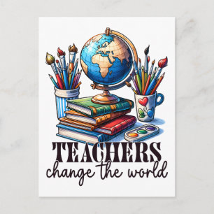 Carte Postale Cadeau pour Enseignant Les Enseignants Changent
