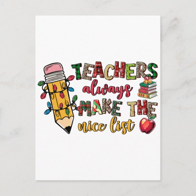 Carte Postale Cadeau pour Enseignant | Les Enseignants sont Touj (Devant)