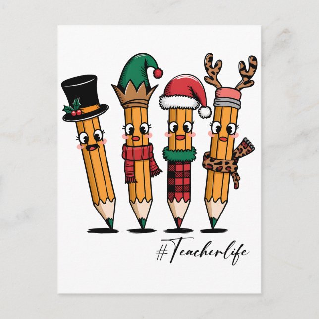 Carte Postale Cadeau pour Enseignant | Vie d'Enseignant au Crayo (Devant)