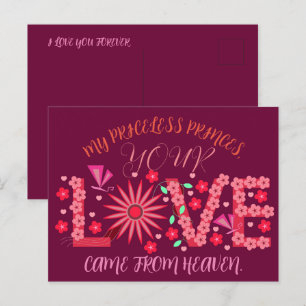 CARTE POSTALE CADEAU POUR MAMAN, SŒUR, FILLE, AMIE, PETITE AMIE