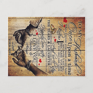 Carte Postale Cadeau pour mon mari   Lettre d'amour pour un mari