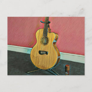 Carte Postale Cadeau pour musicien guitariste