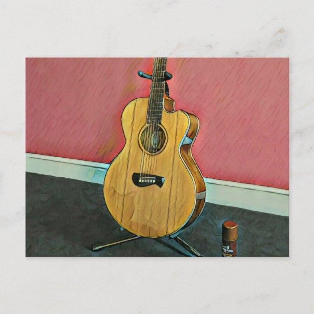 Carte Postale Cadeau pour musicien guitariste (Devant)