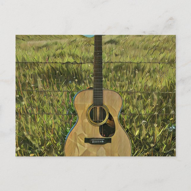 Carte Postale Cadeau pour petit ami guitariste (Devant)