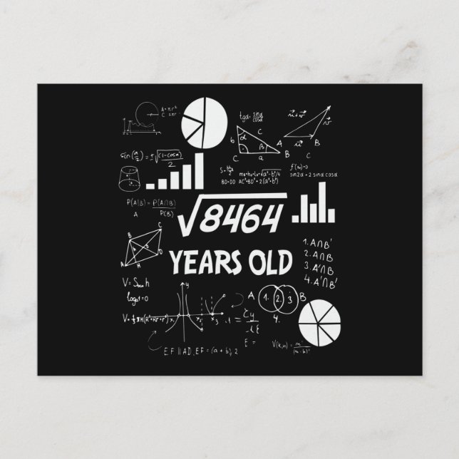 Carte Postale Cadeau pour un professeur de mathématiques âgé de  (Devant)