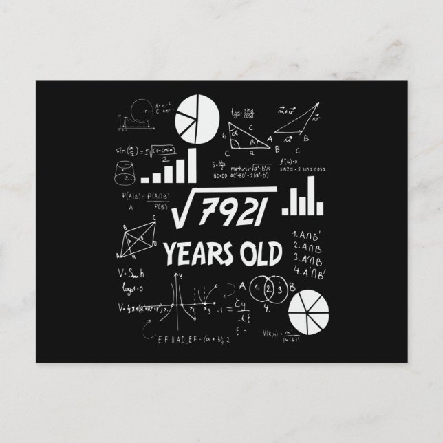 Carte Postale Cadeau pour un professeur de mathématiques de 89 a (Devant)